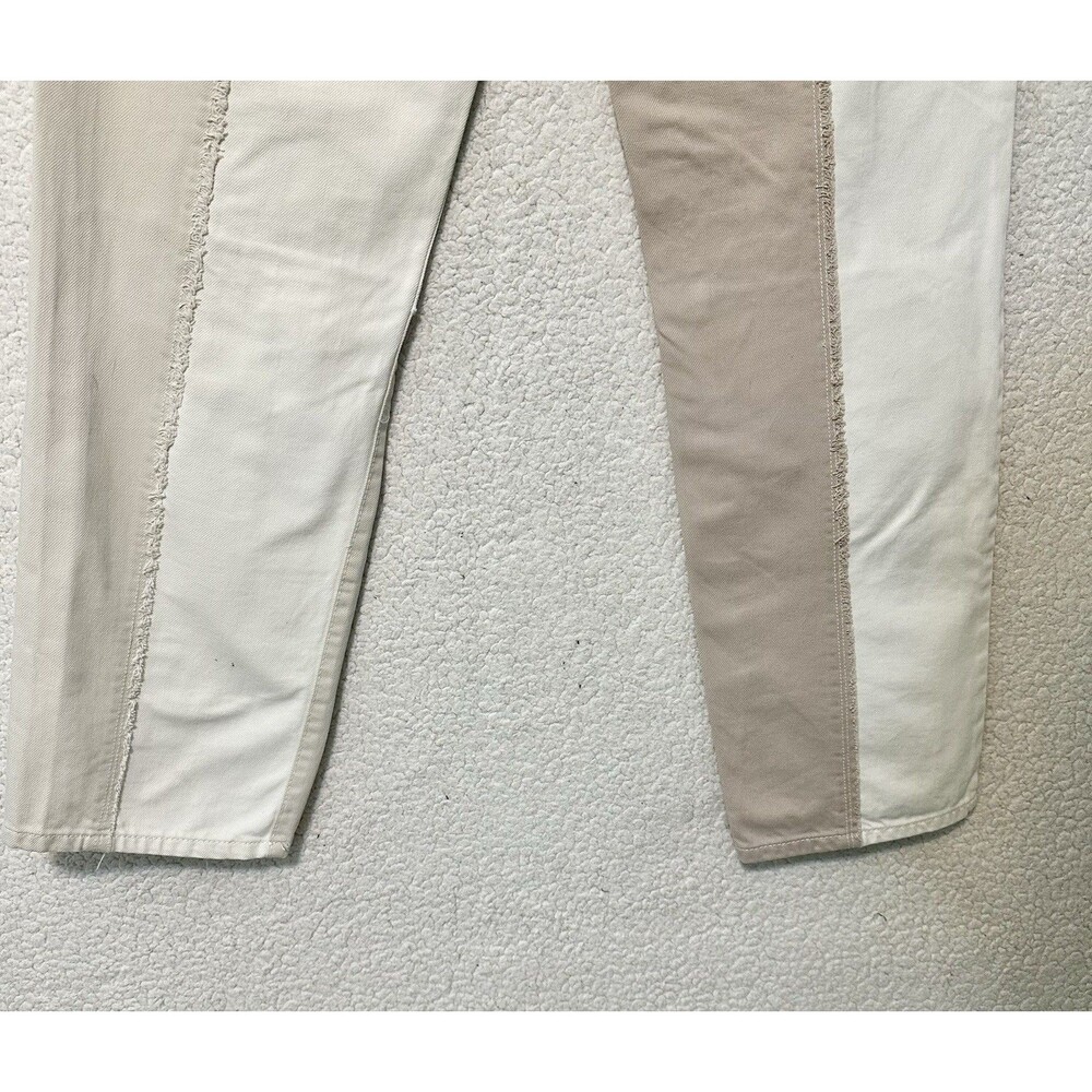 Pacsun Women’s 28 Dad Jeans Patchwork Jeans Slim Taper Multicolor Beige - Picture 5 of 16